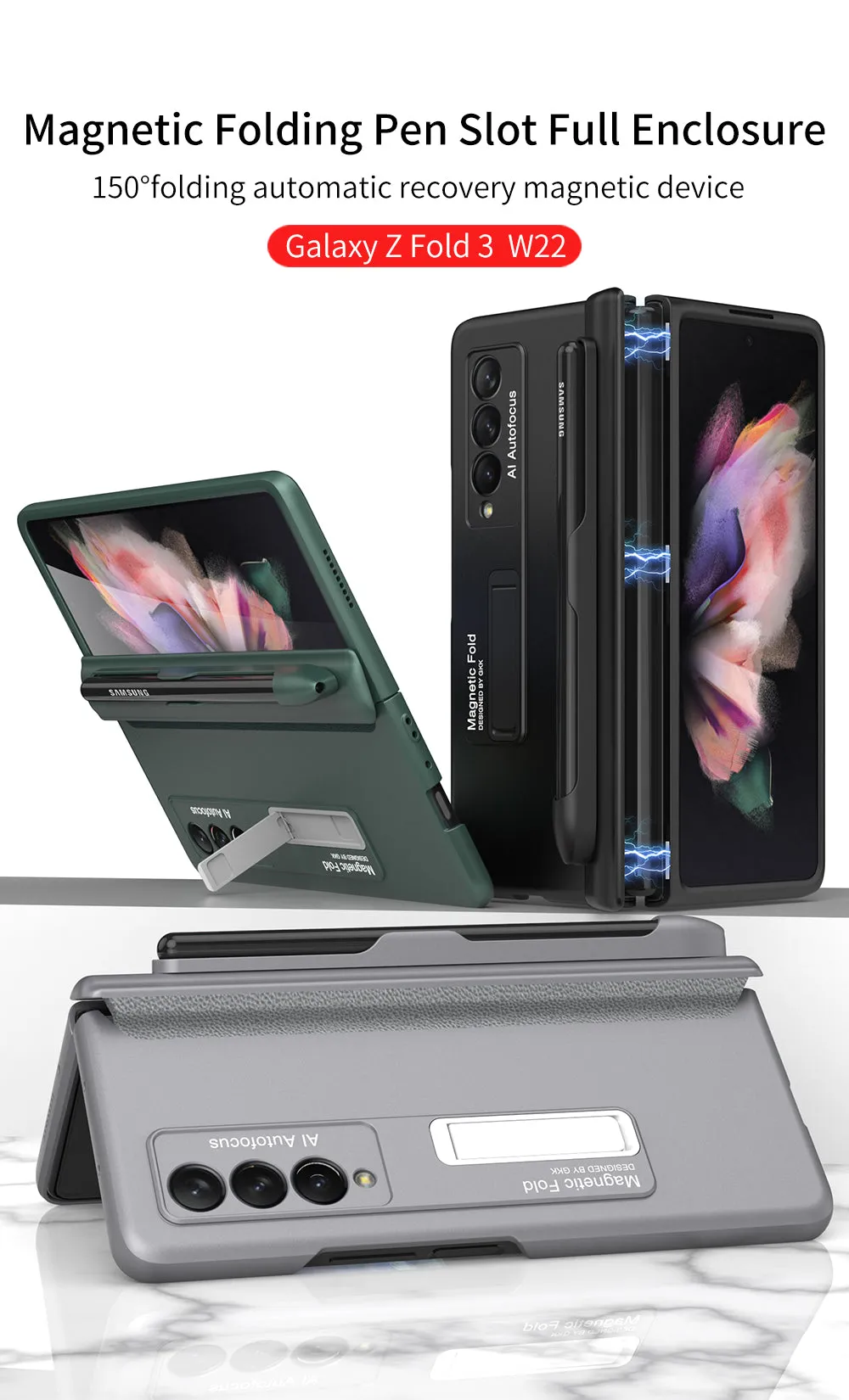 Magnetic All-inclusive Protection Case Cover For Samsung Galaxy Z Fold 3 5G