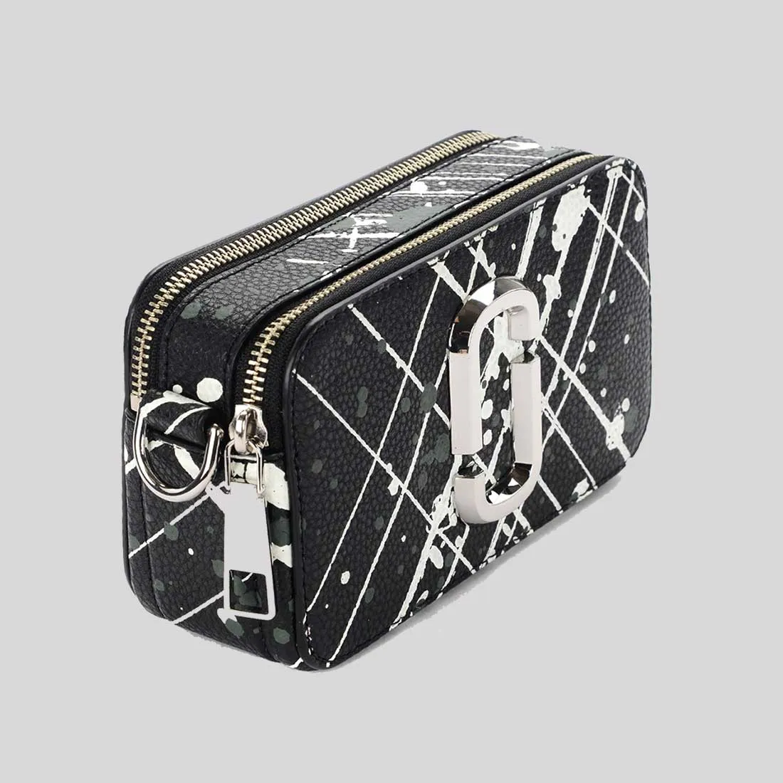 MARC JACOBS The Splatter Snapshot Shoulder Bag Black Multi RB-H153L01SP22