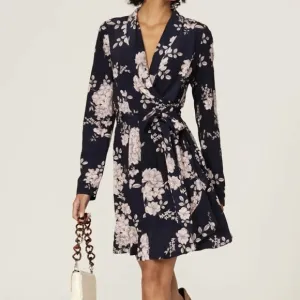 Marissa Webb Collective Navy Floral Wrap Dress