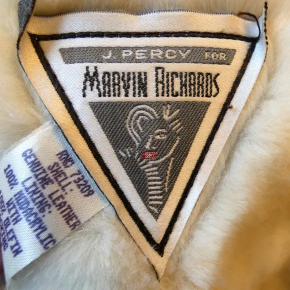 Marvin Richards Suede Faux Fur Coat Petite Large