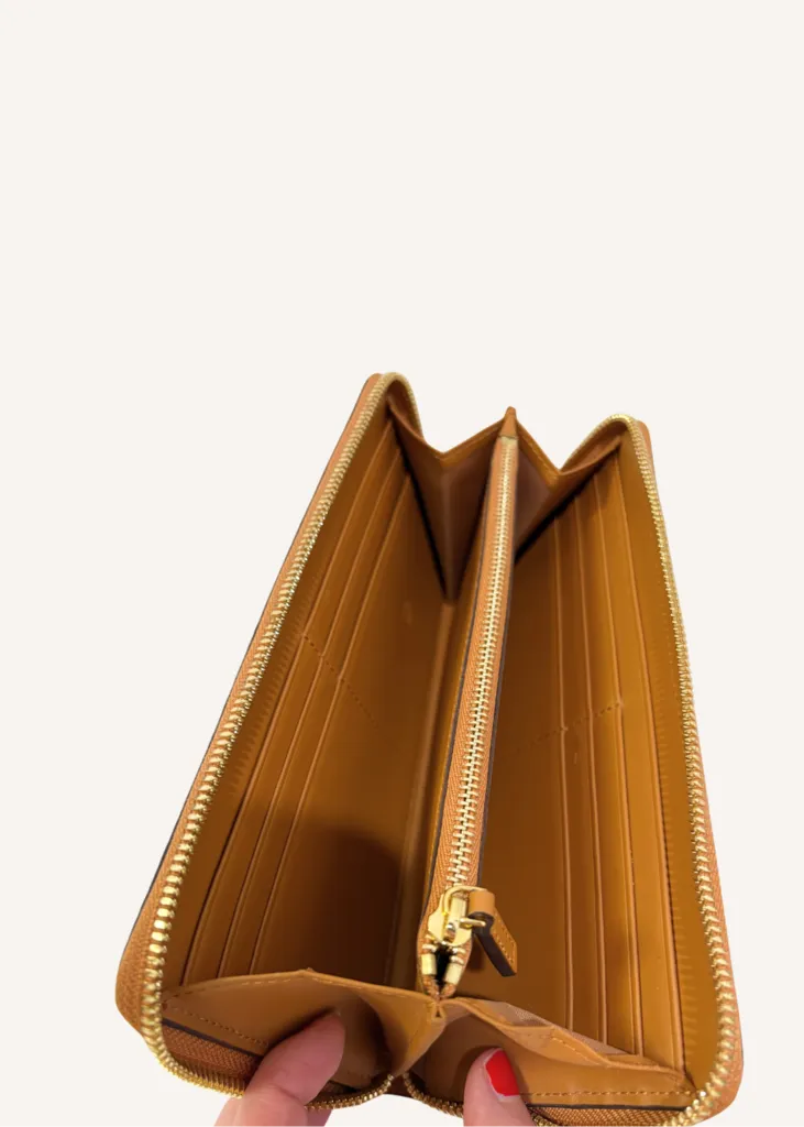 MCM Monogram Zip Around Wallet