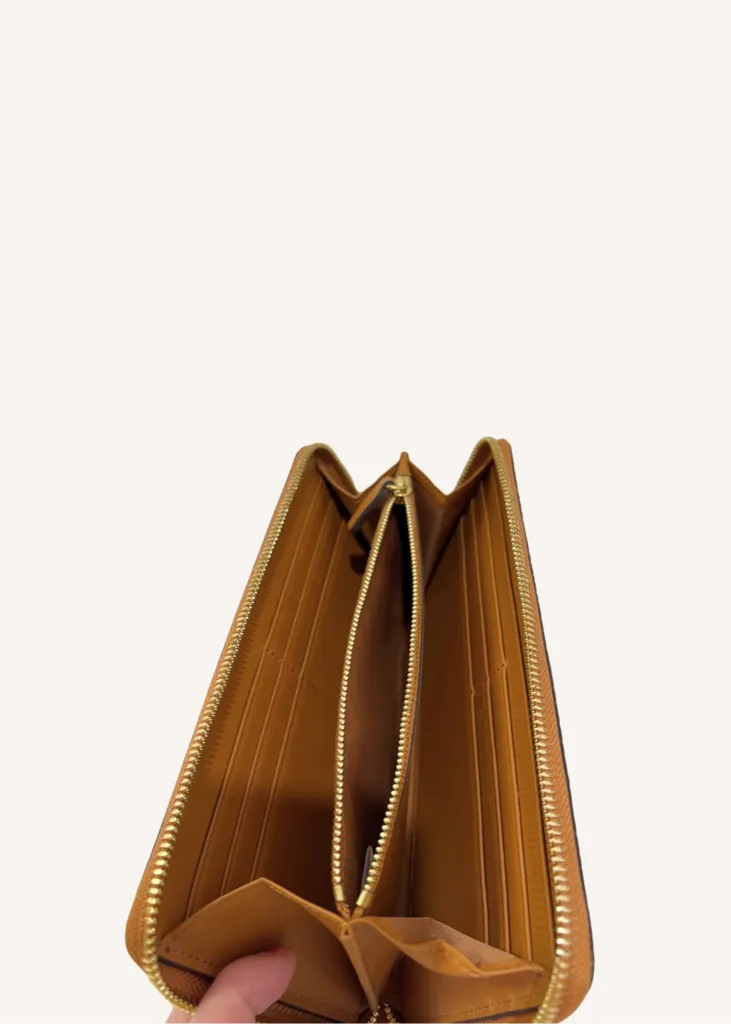 MCM Monogram Zip Around Wallet