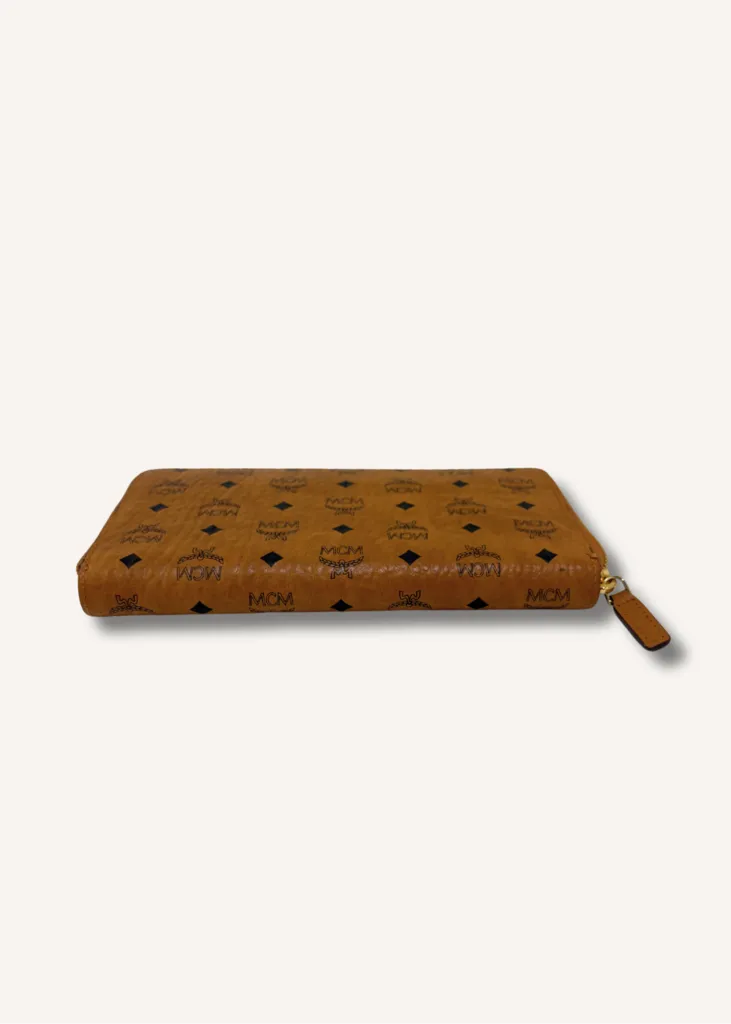 MCM Monogram Zip Around Wallet