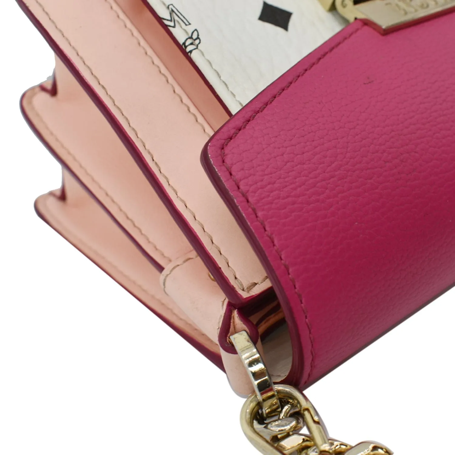 MCM Patricia Mini Block Visetos Canvas Leather Crossbody Bag Multicolor