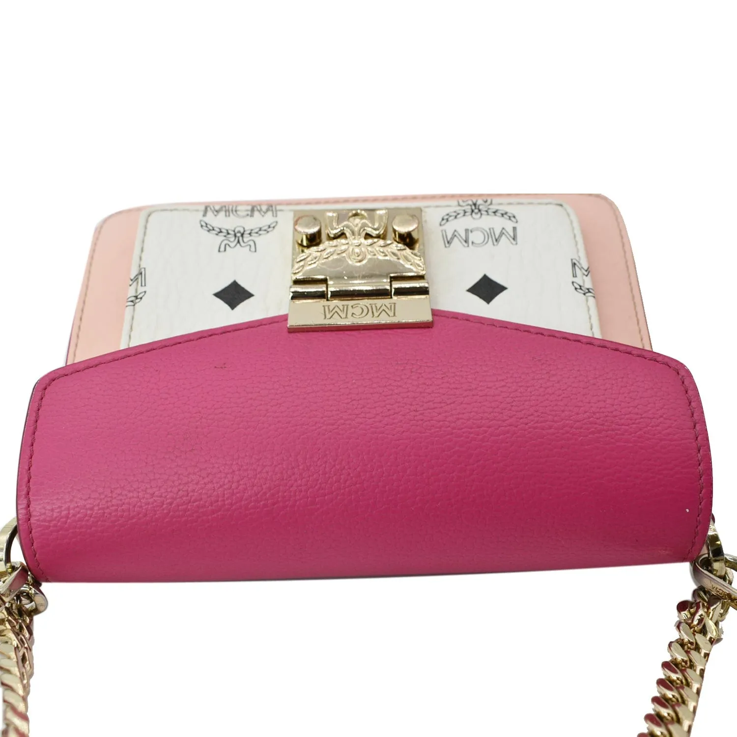 MCM Patricia Mini Block Visetos Canvas Leather Crossbody Bag Multicolor