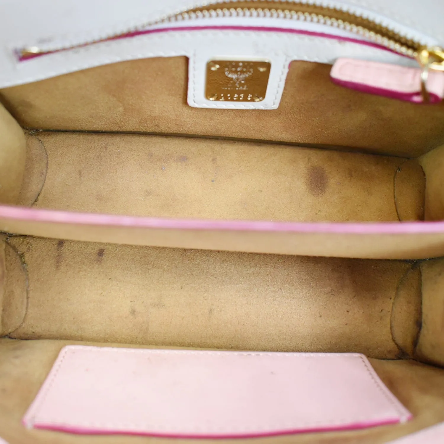 MCM Patricia Mini Block Visetos Canvas Leather Crossbody Bag Multicolor