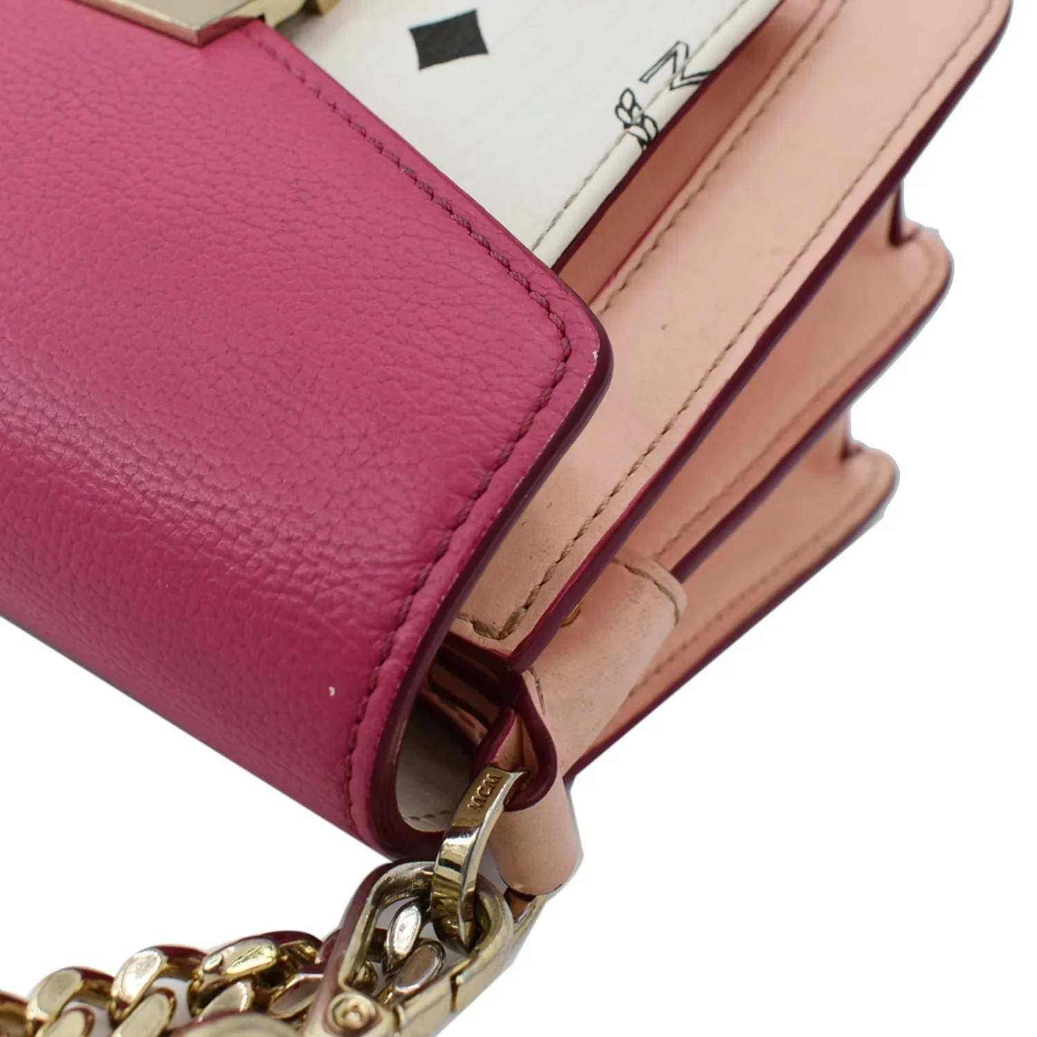 MCM Patricia Mini Block Visetos Canvas Leather Crossbody Bag Multicolor