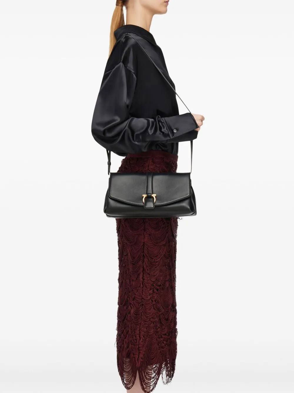 Medium leather crossbody bag