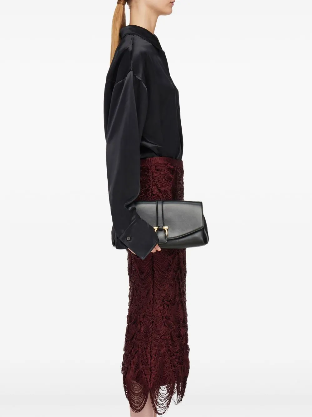 Medium leather crossbody bag