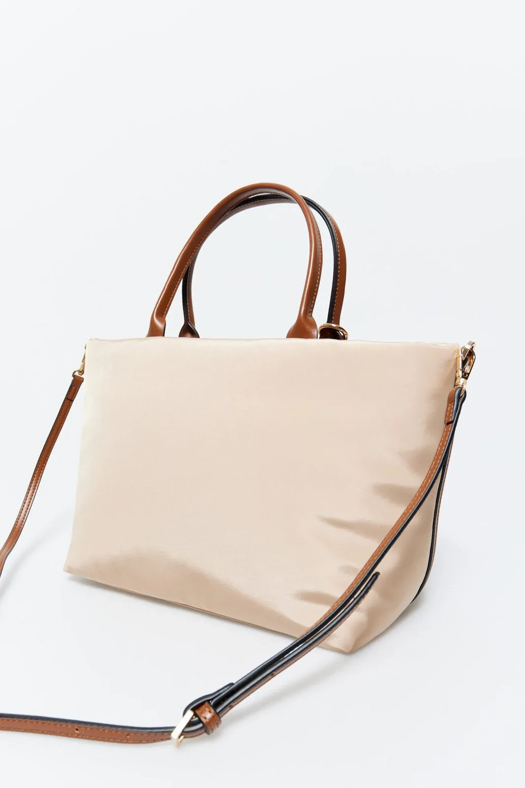 Medium Nylon Bag - Camel