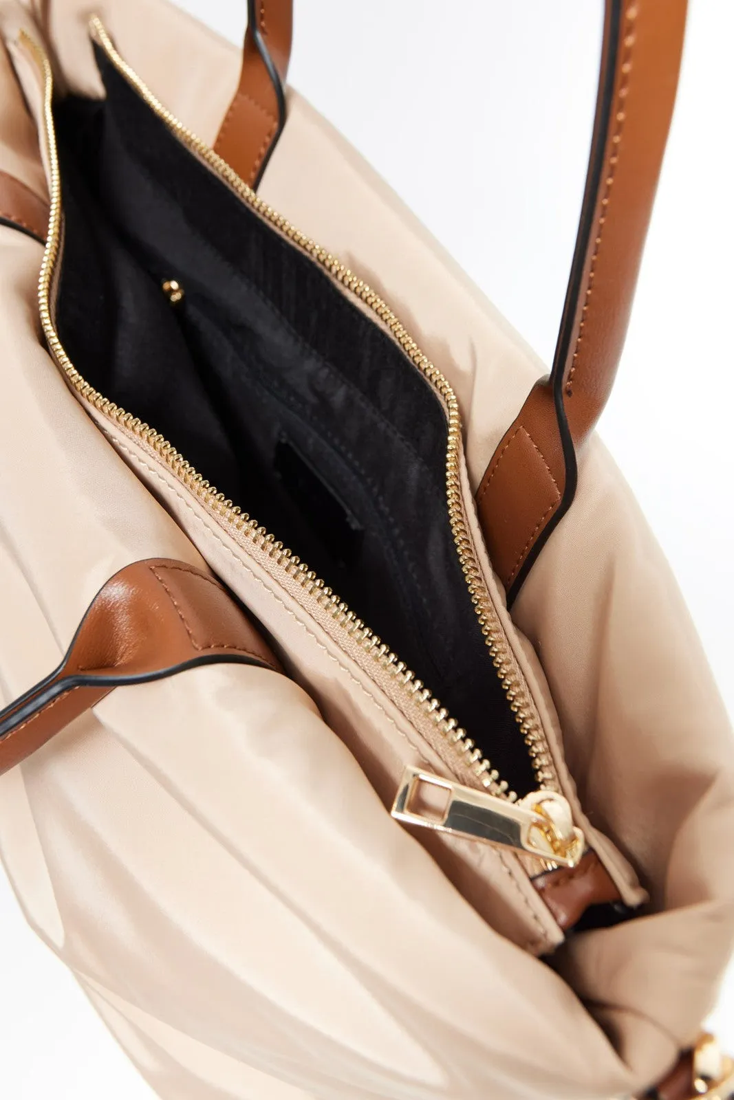 Medium Nylon Bag - Camel