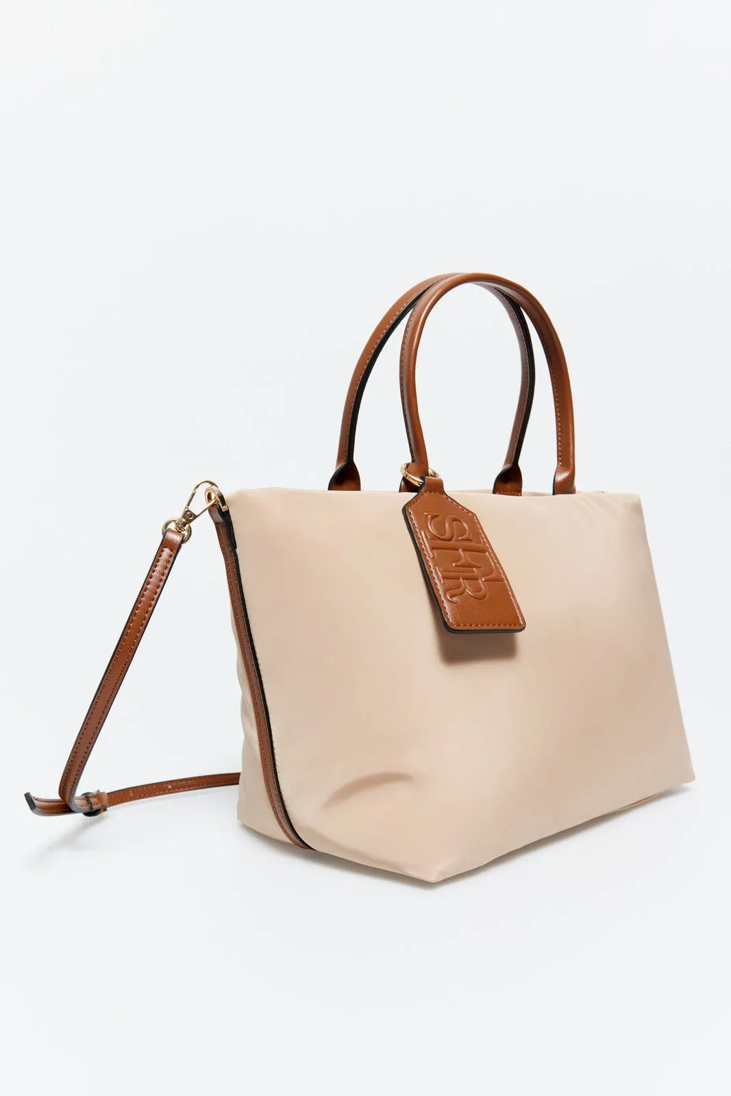 Medium Nylon Bag - Camel