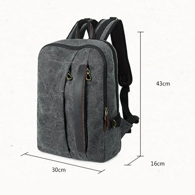 Mens 14 Inches Laptop Canvas Backpack