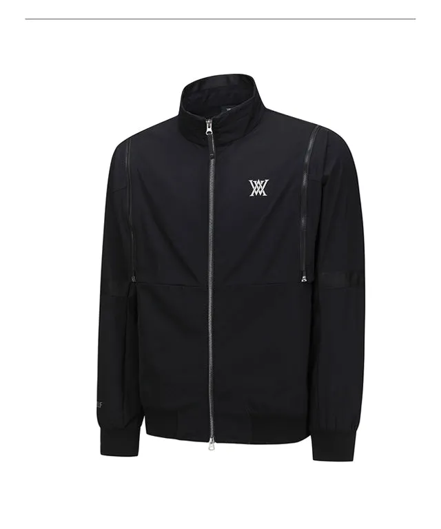 Men's Sleeve Detachable Point Jacket - Black