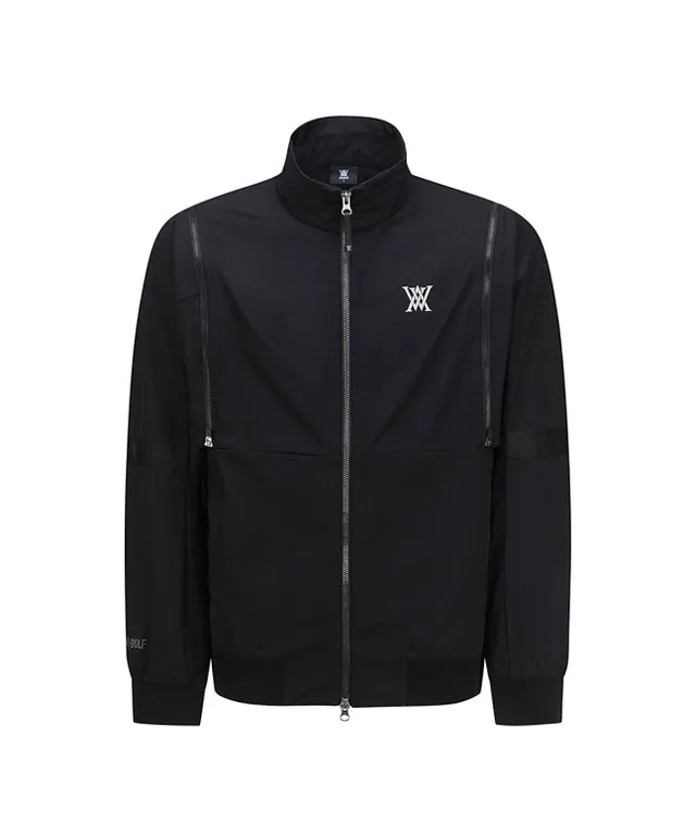 Men's Sleeve Detachable Point Jacket - Black