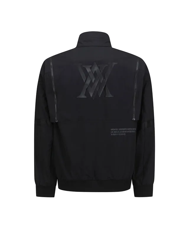 Men's Sleeve Detachable Point Jacket - Black