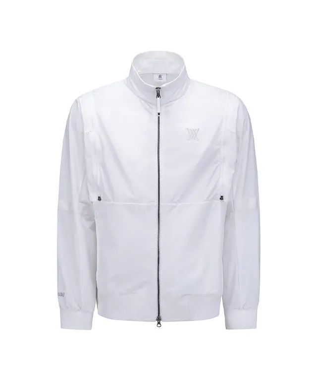 Men's Sleeve Detachable Point Jacket - White