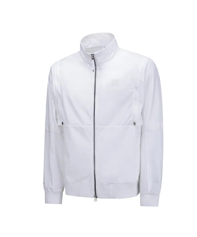 Men's Sleeve Detachable Point Jacket - White