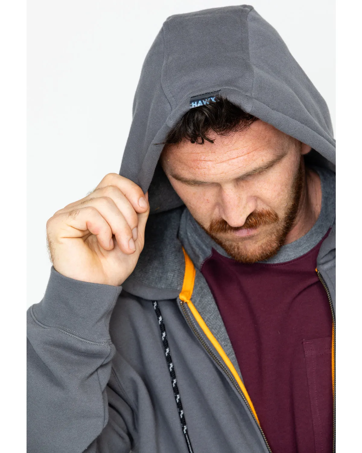Men's Zip-Front Hooded Work Jacket