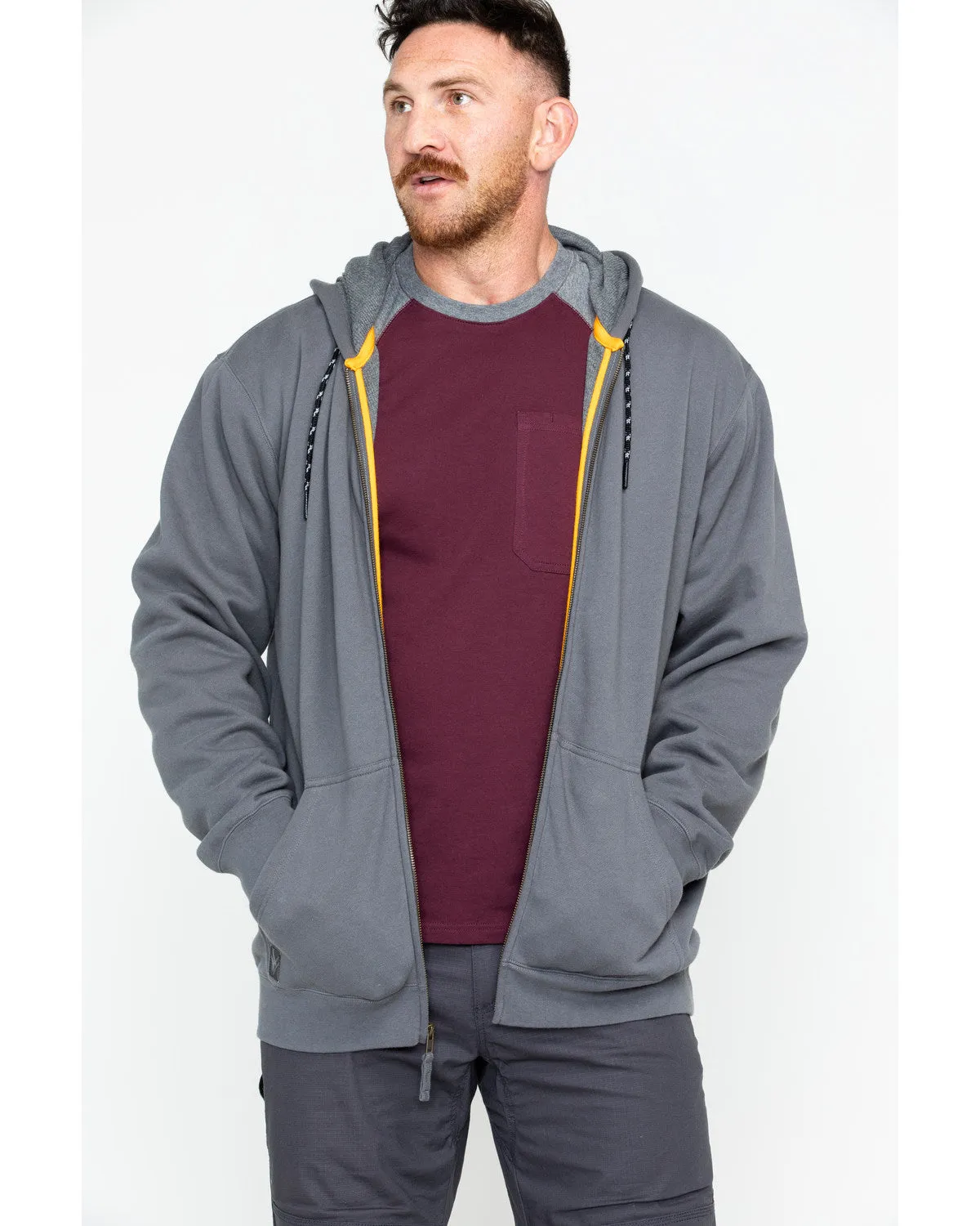 Men's Zip-Front Hooded Work Jacket