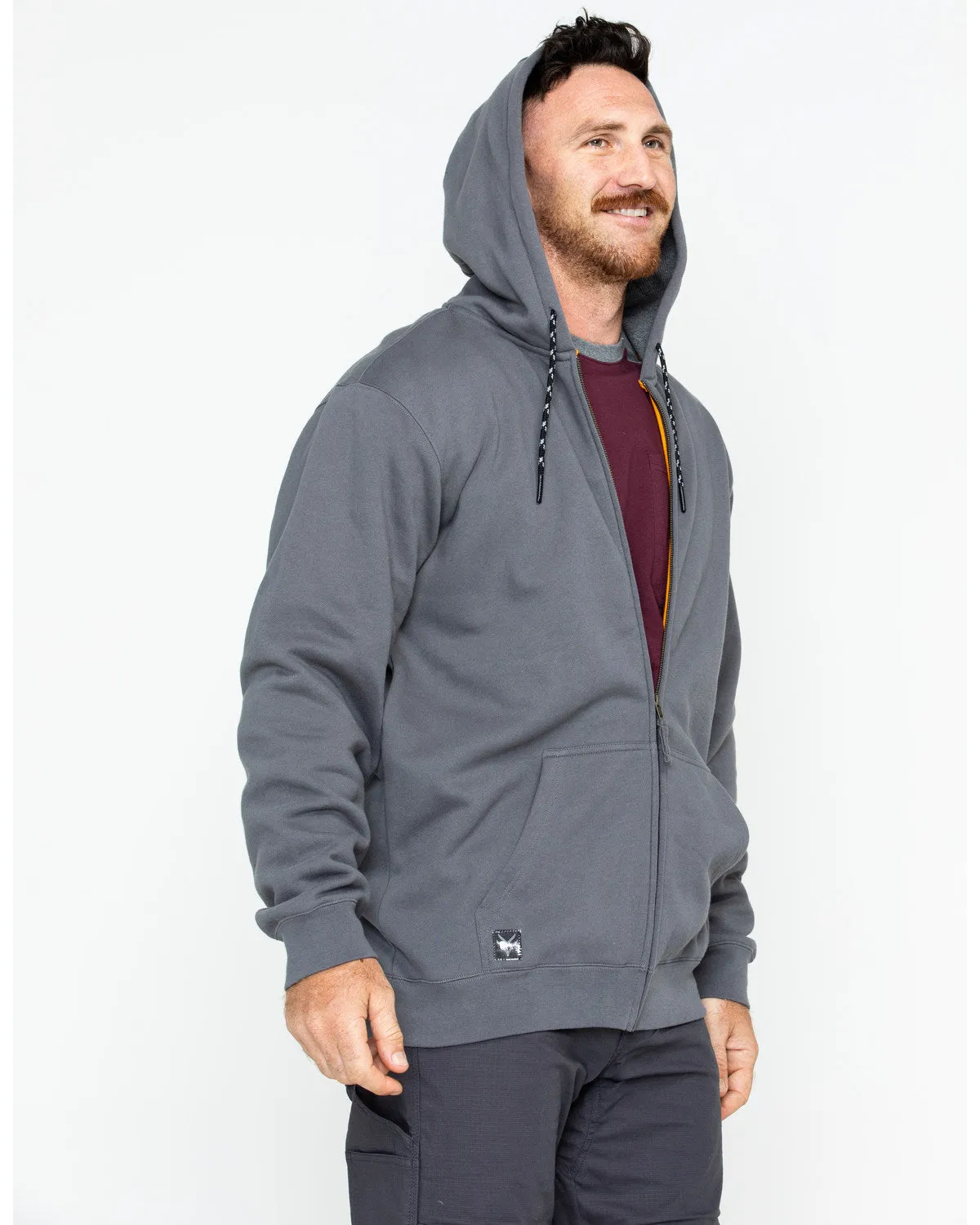 Men's Zip-Front Hooded Work Jacket