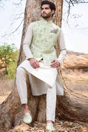 MINT GREEN RAWSILK BANDI SET