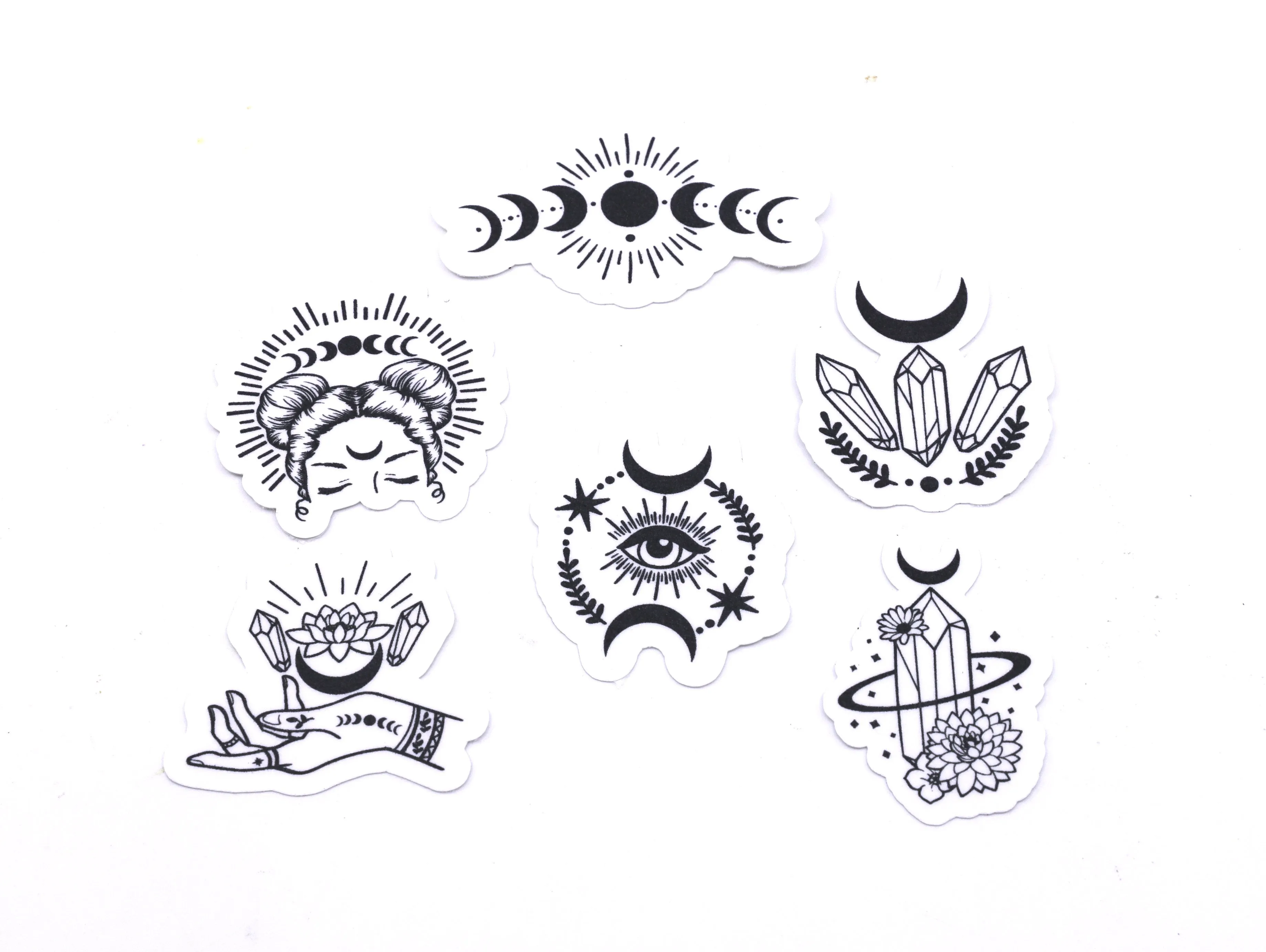 Moon and Crystal sticker pack | 6pk