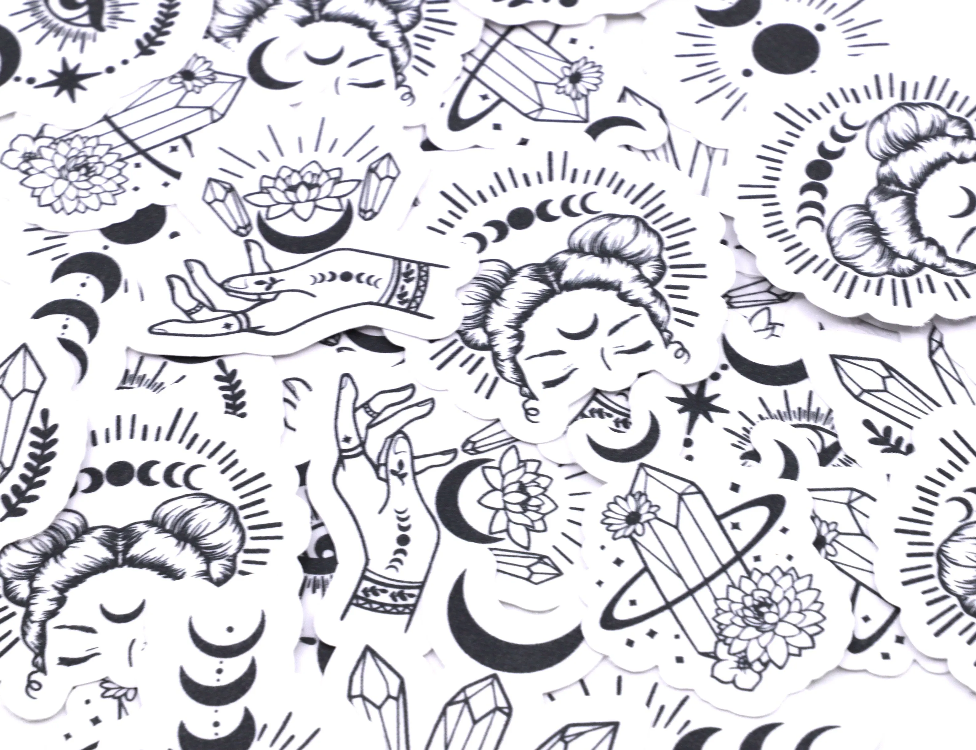 Moon and Crystal sticker pack | 6pk