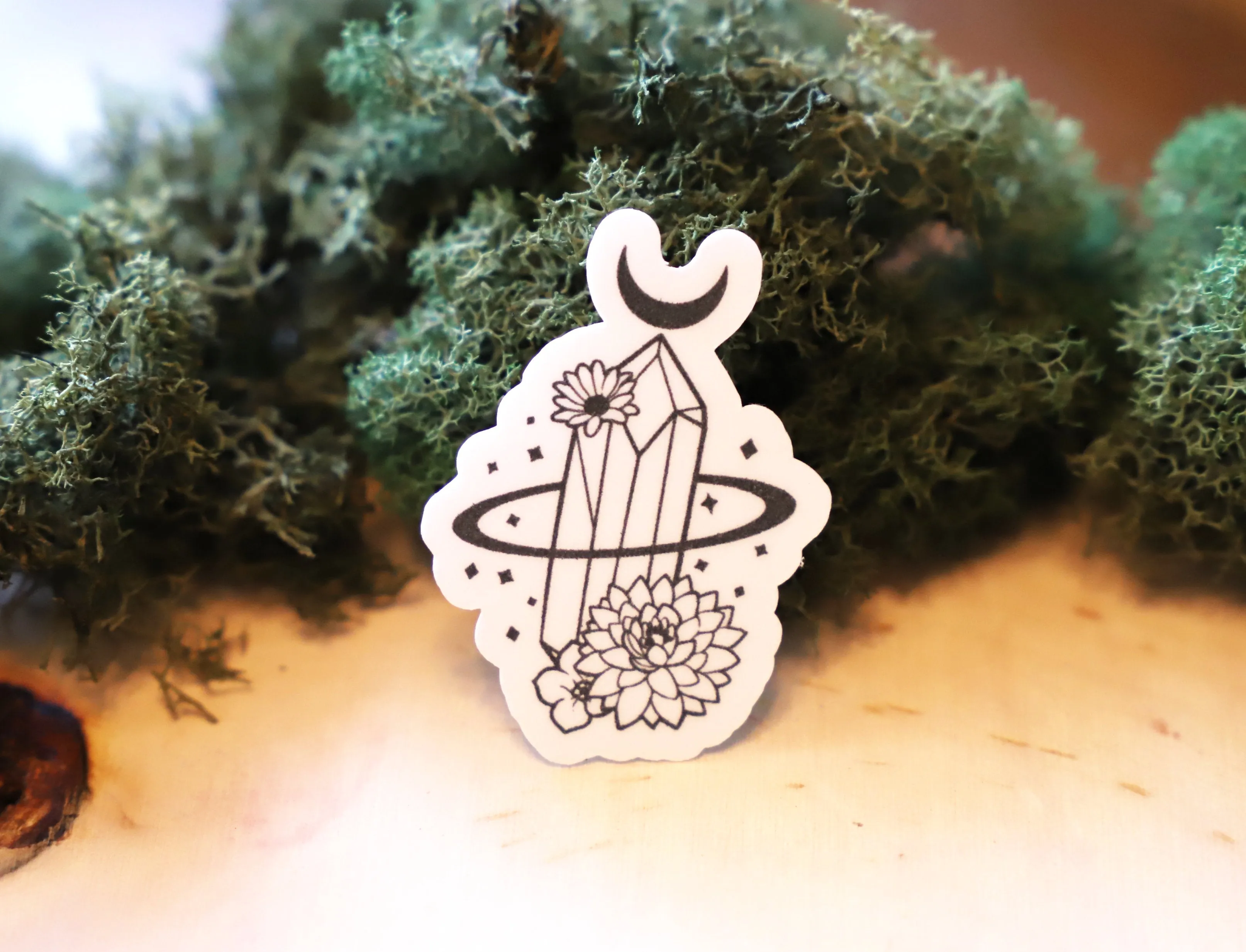 Moon and Crystal sticker pack | 6pk