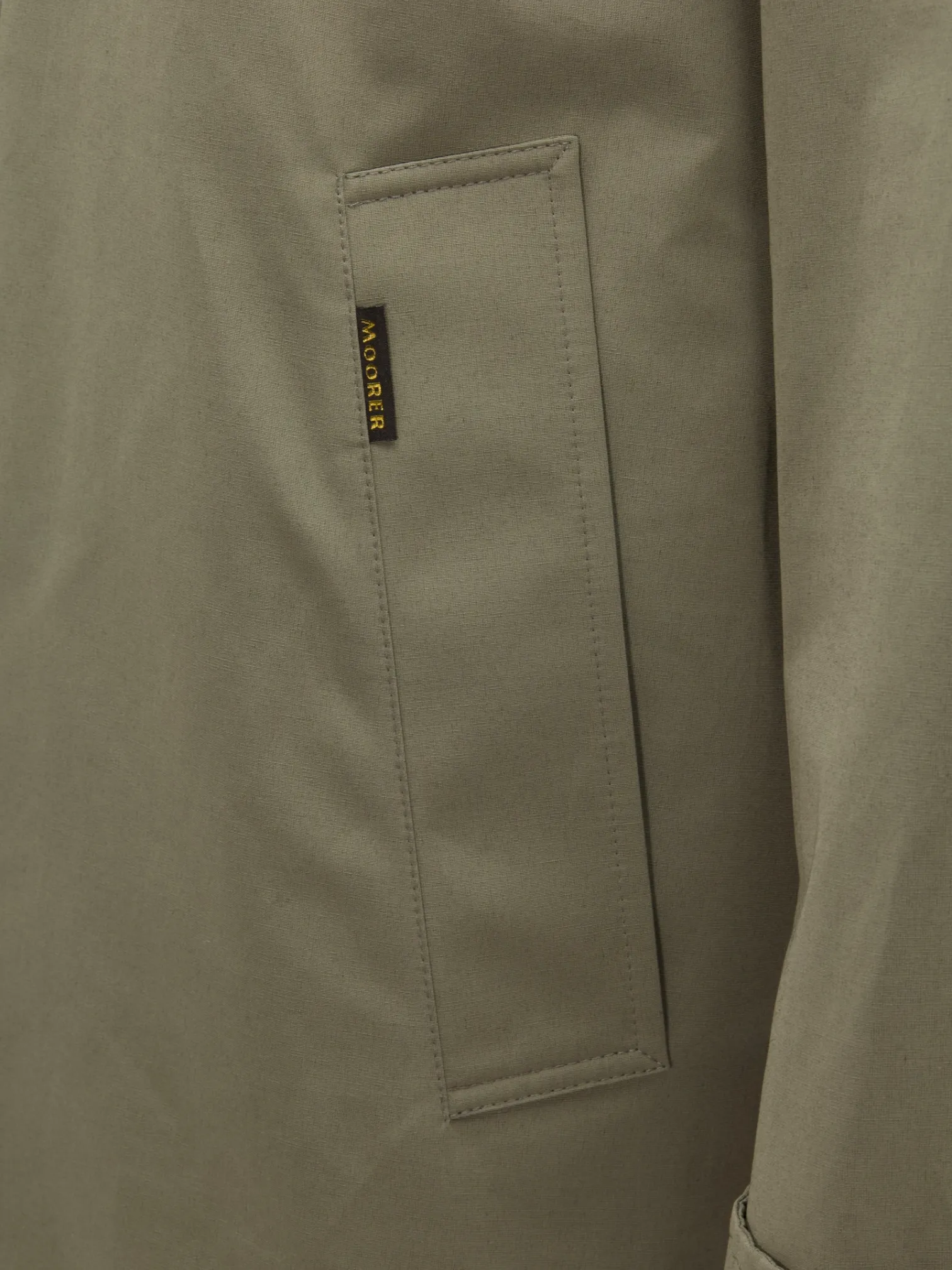Moorer Stone Grey Water-repellent Carcoat