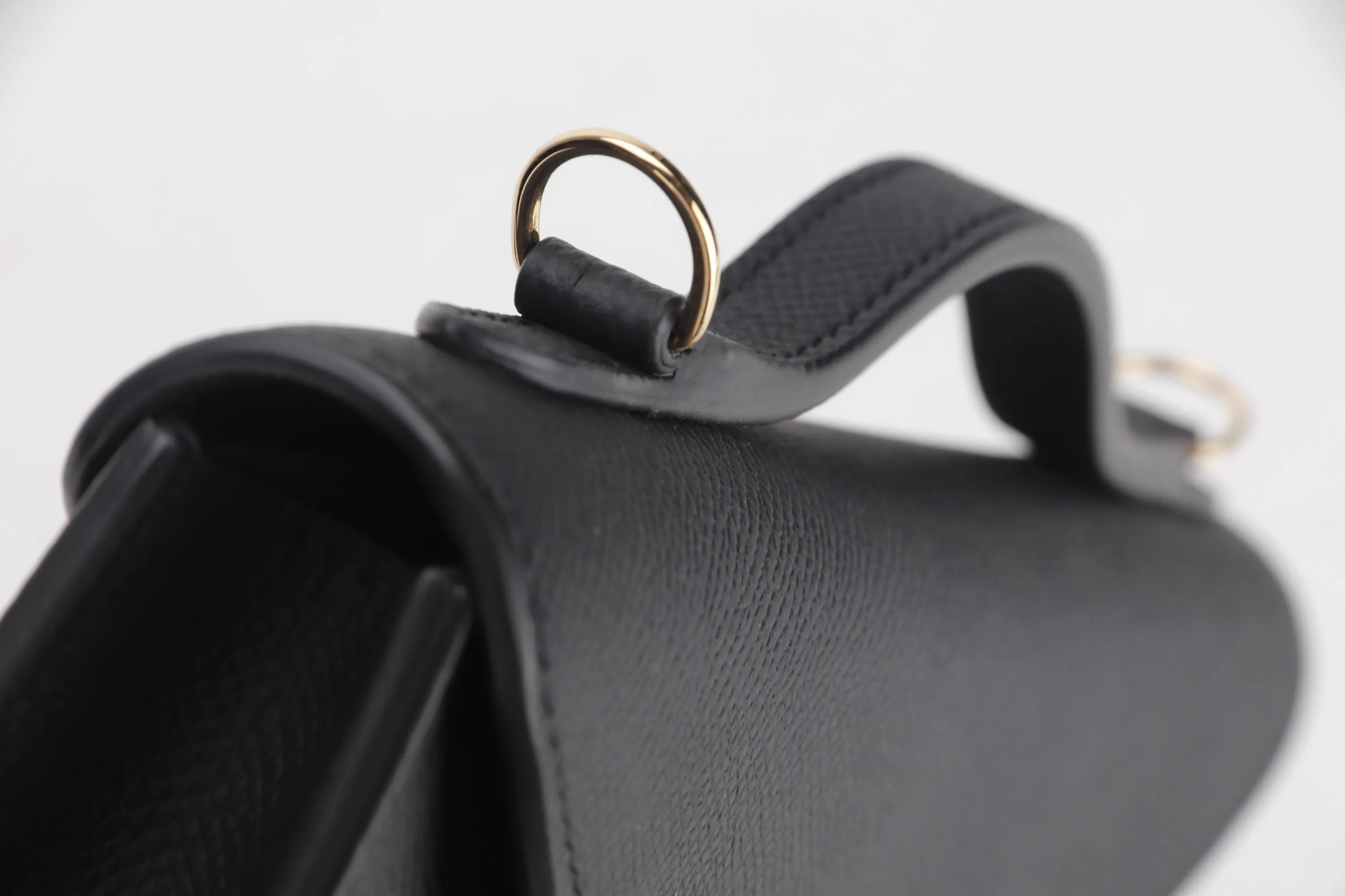 MOYNAT GABRIELLE CLUTCH (L26CM X W5CM X H16.5CM) BLACK CALF LEATHER GOLD HARDWARE, WITH STRAP, DUST COVER & BOX