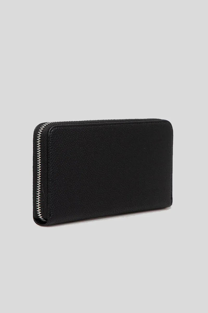Nadir Zip Around Lg Ful Grain Pu - Black