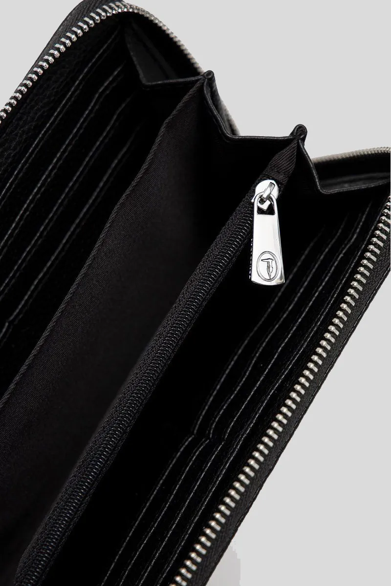 Nadir Zip Around Lg Ful Grain Pu - Black