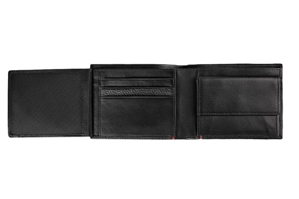 Nappa Tri-Fold Wallet Black