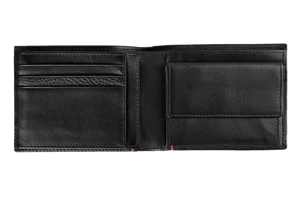 Nappa Tri-Fold Wallet Black