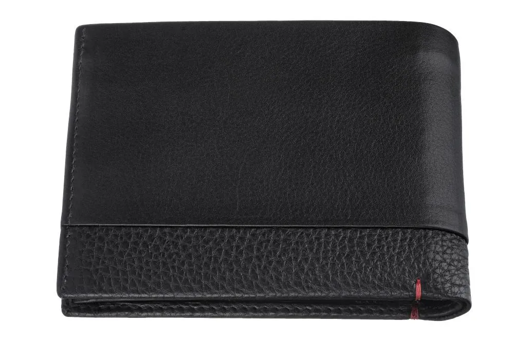 Nappa Tri-Fold Wallet Black