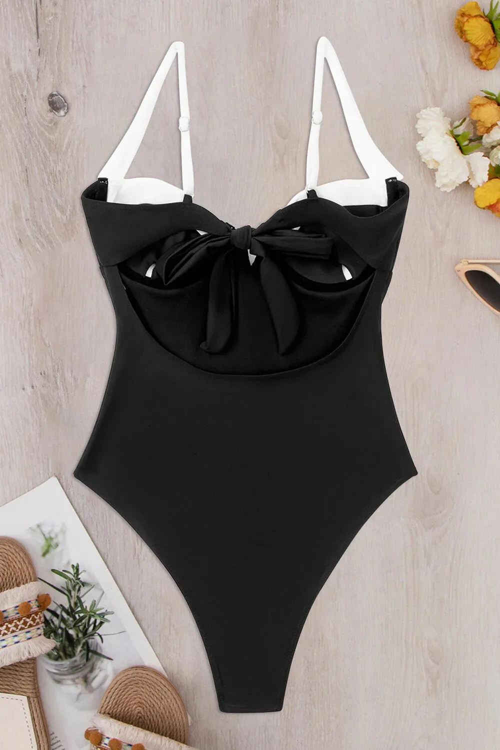 NEW Color Block Underwire One Piece Swimsuit, Sz XL, Retails $110