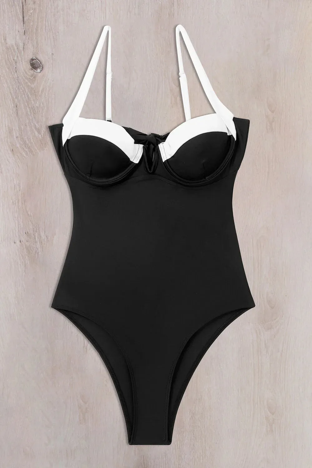 NEW Color Block Underwire One Piece Swimsuit, Sz XL, Retails $110