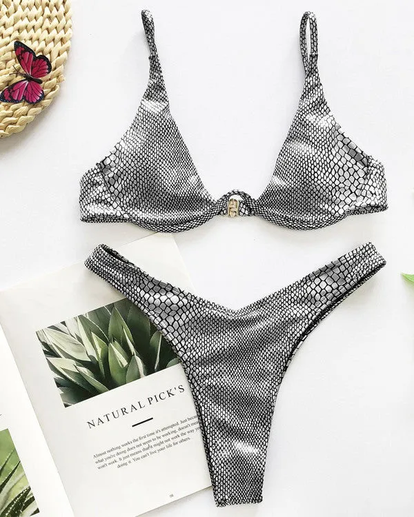 New Underwire Leather Bikini Sets