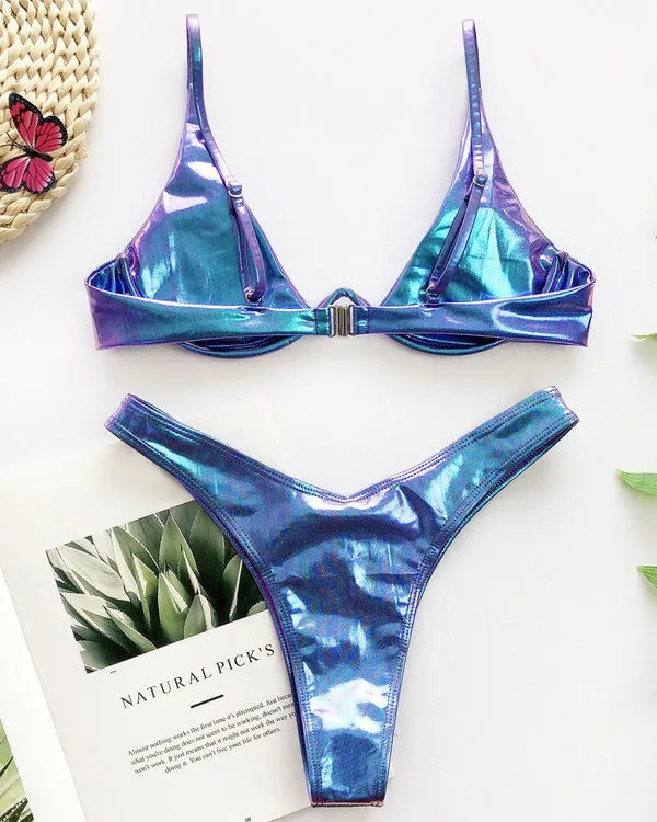 New Underwire Leather Bikini Sets