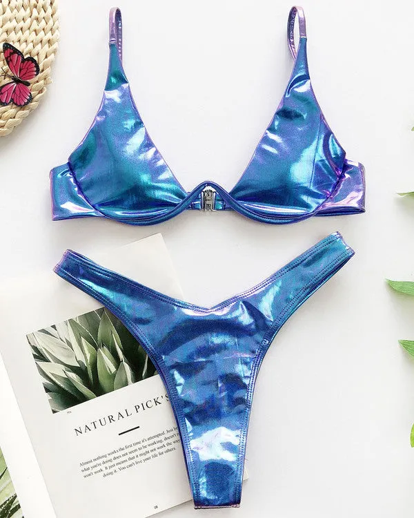 New Underwire Leather Bikini Sets