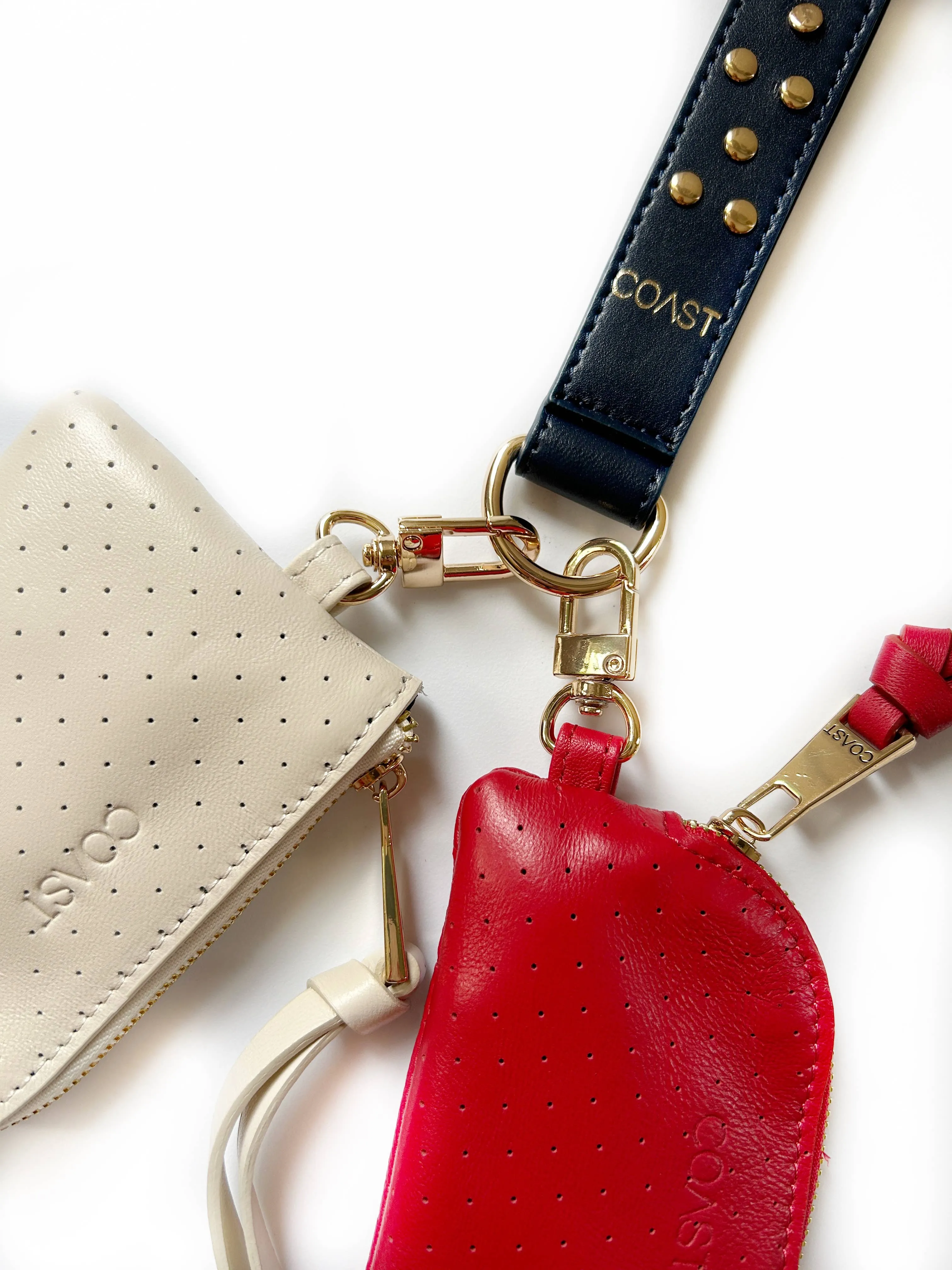 Newport Leather Zip Around Wallet: Navy