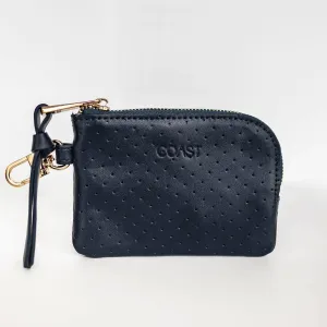 Newport Leather Zip Around Wallet: Navy