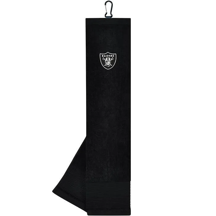 NFL Oakland Raiders Tri-Fold Embroidered Golf Towel 16 x 24 (T0232317)