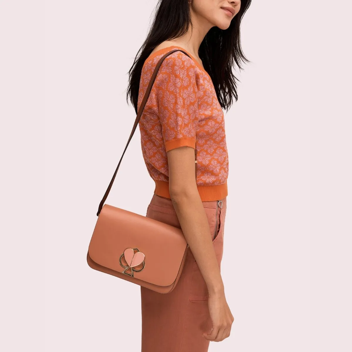 Nicola Twistlock Medium Tawny Shoulder Bag