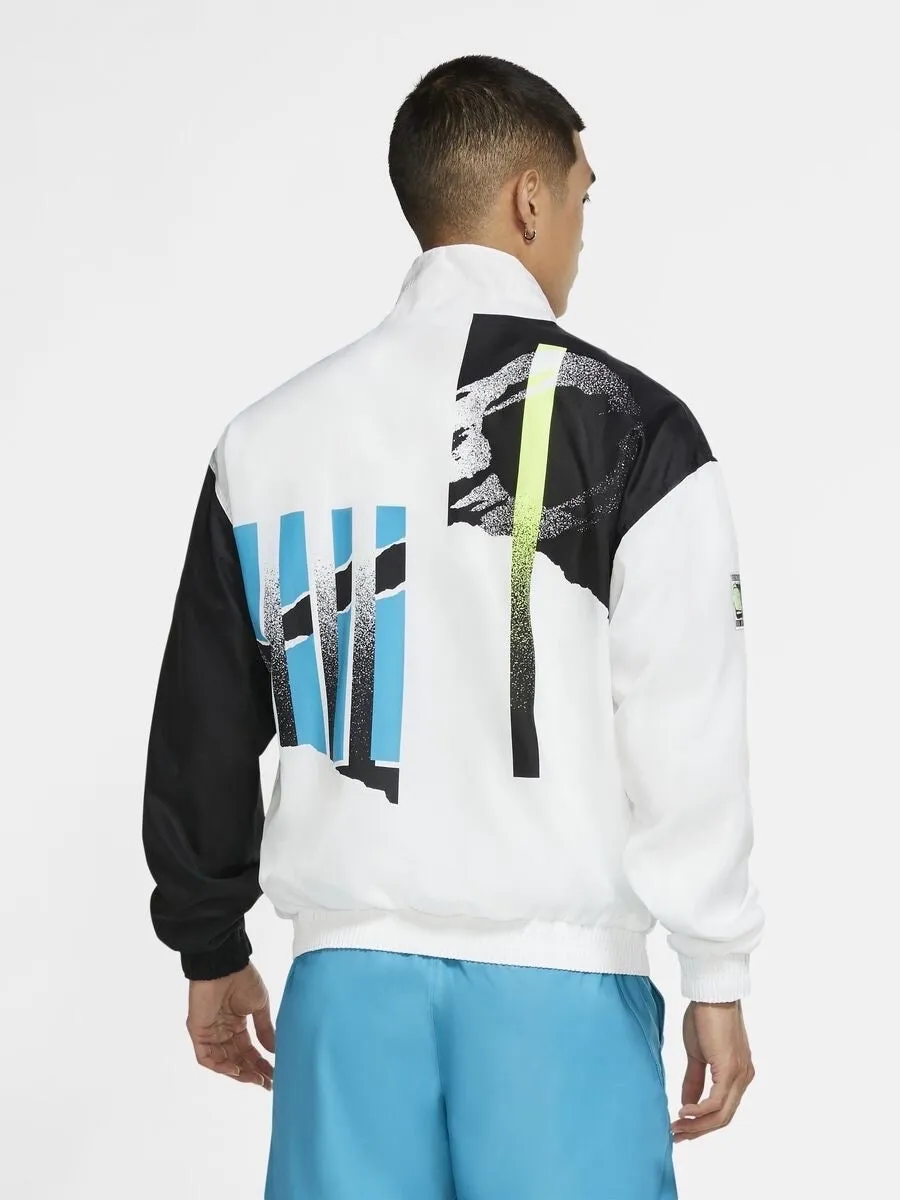 Nike Men's Challenge Court Jacket (White/Black/Neo Teal/Black)