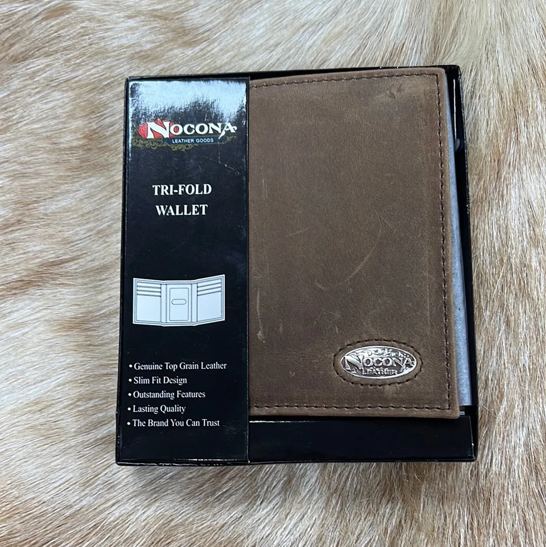 Nocona Leather Tri Fold Wallet