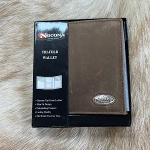 Nocona Leather Tri Fold Wallet