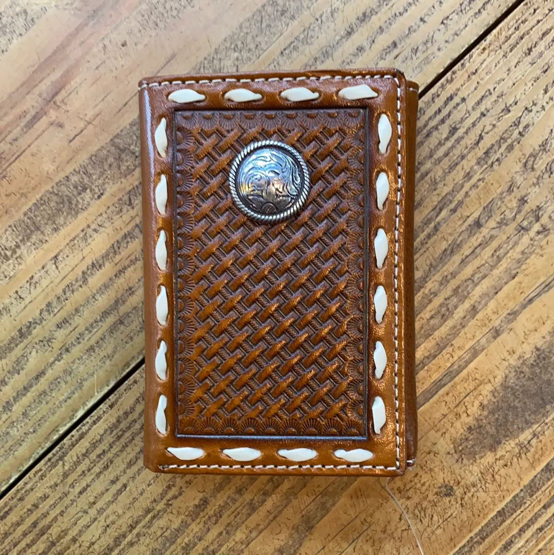 Nocona Whipstitch Leather Wallet