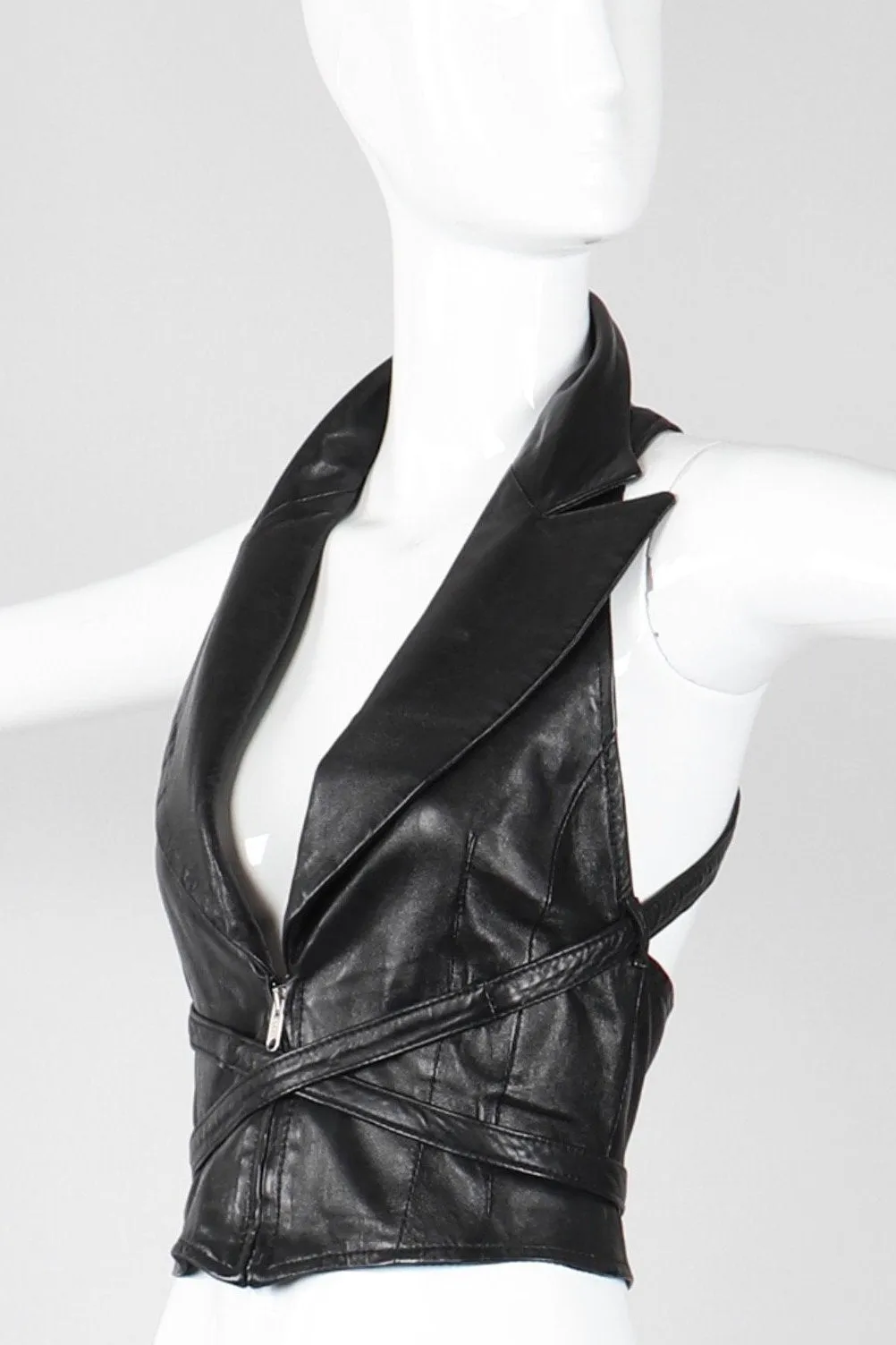 Notched Lapel Harness Vest